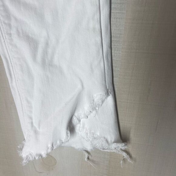 Joe’s jeans white skinny distressed hem ankle length, size 12 - Picture 4 of 11